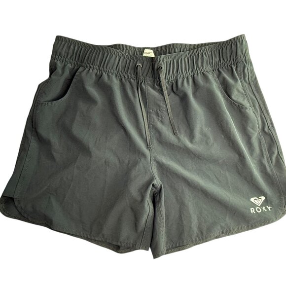ROXY Board Shorts Black.  Elastic Waistband and Drawstring.  Size Teen Large. - Picture 1 of 8